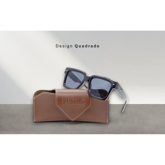 Óculos de Sol Unissex Polo London Club, UV400 Kit c/ Case