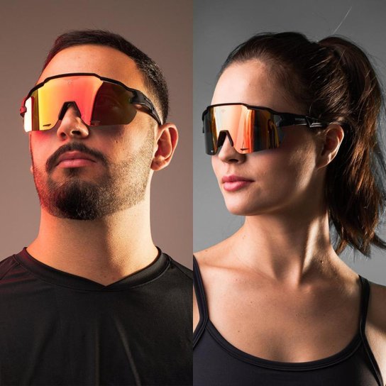 Óculos HUPI Quiriri Sertões Preto - Lente Vermelha Espelhada