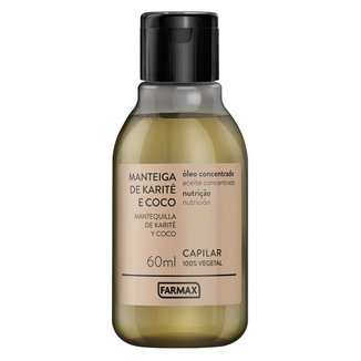 Óleo Capilar Farmax Manteiga de Karité e Coco Concentrado 60ml