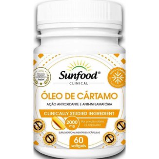 ÓLEO DE CARTAMO 2000MG 60 SOFTGELS SUNFOOD CLINICAL