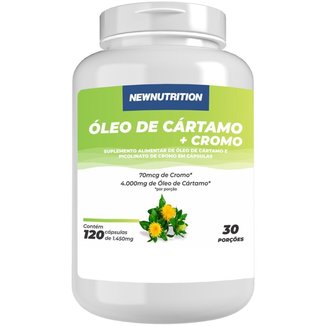 Óleo de Cártamo com Picolinato de Cromo - 120 Cápsulas NewNutrition