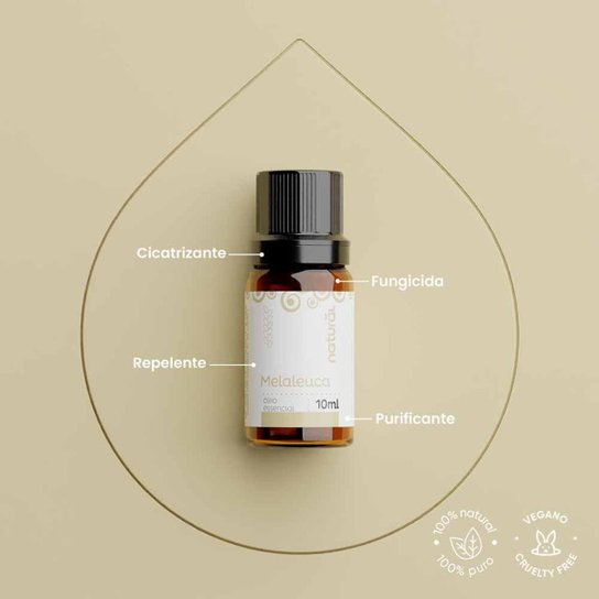 Óleo Essencial Organico Natural de Melaleuca 10ml