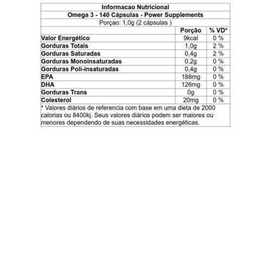 Omega 3 - 140 Cápsulas - Power Supplements