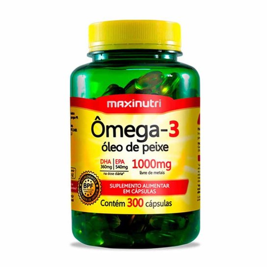 Omega 3 Óleo de Peixe 300 Capsulas 1000mg Maxinutri