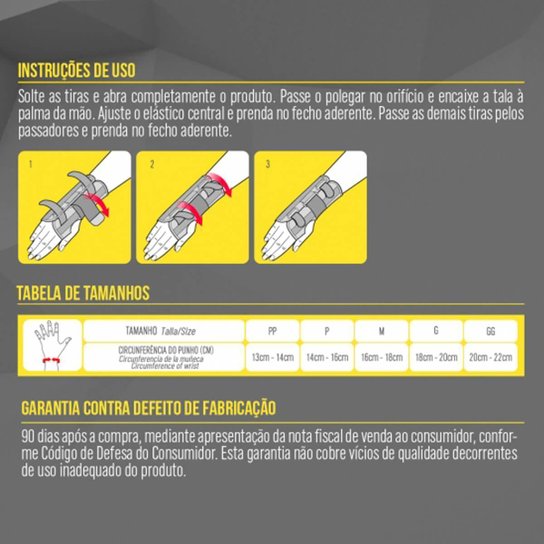 Órtese Curta Para Punho Direito - Kestal