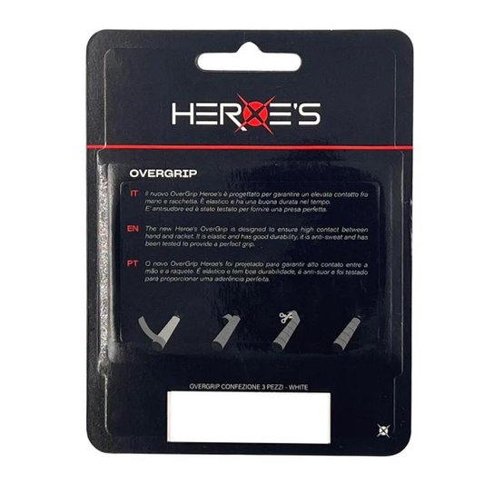Overgrip Heroes High Level Com 03 Unidades Branco