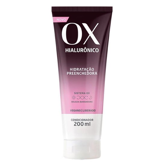 OX Cosmeticos Hialurônico Hidratação Preenchedora Condicionador 200ml
