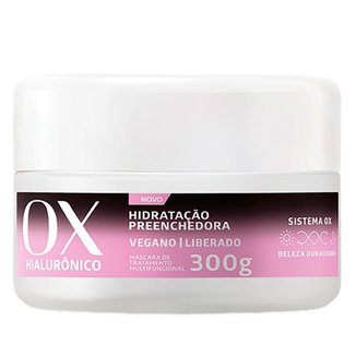 OX Cosmeticos Hialurônico Hidratação Preenchedora Máscara de Tratamento 300g