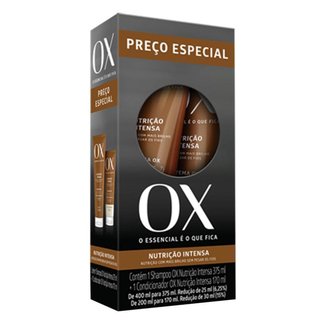 OX Cosmeticos Nutrição intensa Kit – Shampoo 375ml + Condicionador 170ml Kit