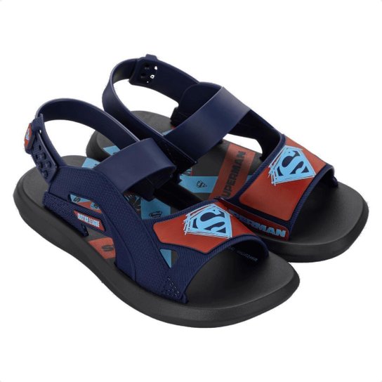 Papete Sandália Infantil Grendene Kids Liga Da Justiça Agility Super Héróis Confortável