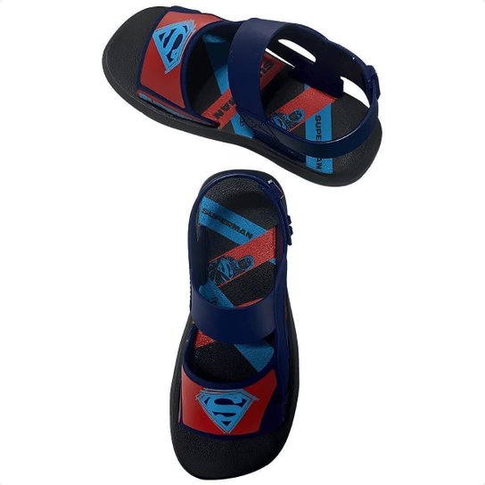 Papete Sandália Infantil Grendene Kids Liga Da Justiça Agility Super Héróis Confortável