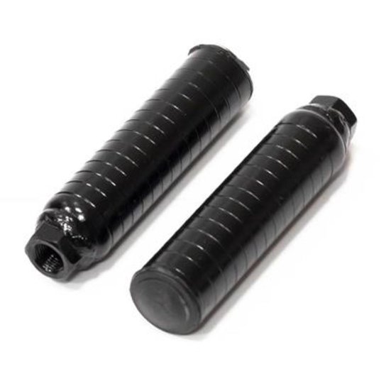 Par Pedaleira Preto Apoio Trolhinha Bike BMX Eixo 9mm