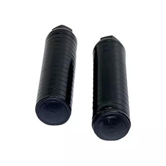 Par Pedaleira Preto Apoio Trolhinha Bike BMX Eixo 9mm