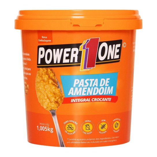 Pasta de Amendoim POWER1ONE Crocante 1,005 Kg