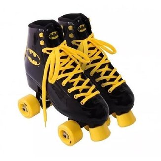 Patins 4 Rodas Belfix Batman Mulher Maravilha Retrô Preto E Amarelo - CD