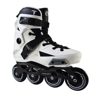 Patins Inline Freestyle Traxart Revolt Branco - 80mm ABEC-9