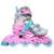 Patins Traxart Infantil StarLight Rosa com Rodas de LED - ABEC-9 - Rosa