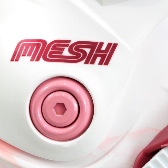 Patins Traxart Mesh Branco/Pink - 80mm ABEC-9 Cromo
