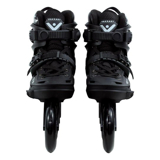 Patins Traxart Volt+ 3 Preto - Freestyle - 110mm ABEC-9 Cromo