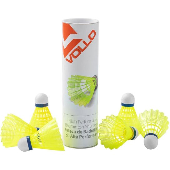Peteca Badminton de Nylon 6 unidades Vollo