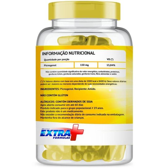 Picnogenol 150mg com 120 cápsulas Elasticidade da Pele