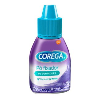 Pó Fixador de Dentaduras Corega – Pó Fixador de Dentadura 22g