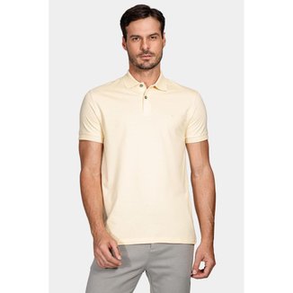 Polo Aramis 1/2 Malha Lisa Amarelo Dente Leão
