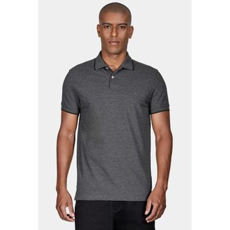 Polo Aramis Classic 1 Friso Grafite M. Com Preto