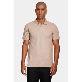 Polo Aramis Punho Friso Neon Cáqui Natural