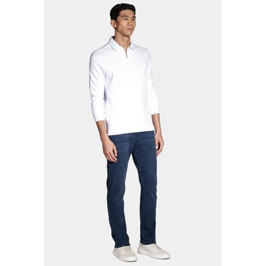 Polo Aramis Suedine Canelado Off White