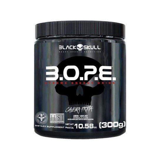 Pré Treino Black Skull Caveira Preta B.O.P.E