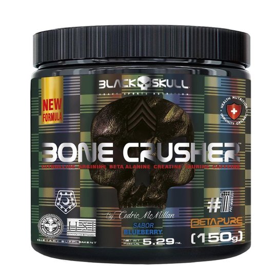 Pré-Treino Bone Crusher (Nova Fórmula) - 150G - Black Skul