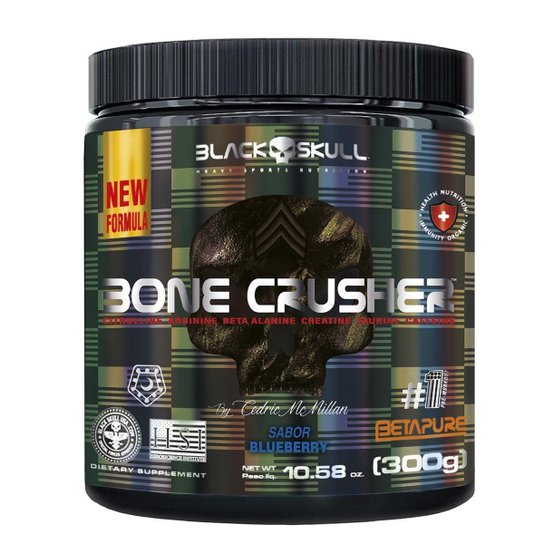 Pré-Treino Bone Crusher (Nova Fórmula) - 300G - Black Skul