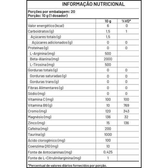 Pre Treino Cafeina Beta Alanina 200g Pink Lemonade - Lauton