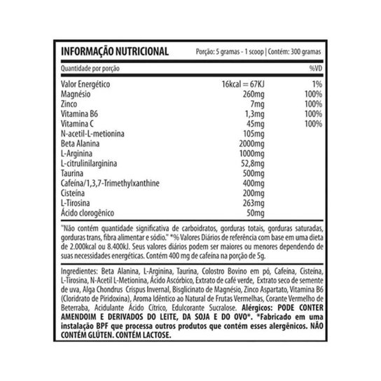 Pre Treino Insane Original Orange 300g + Luva - Demons Lab