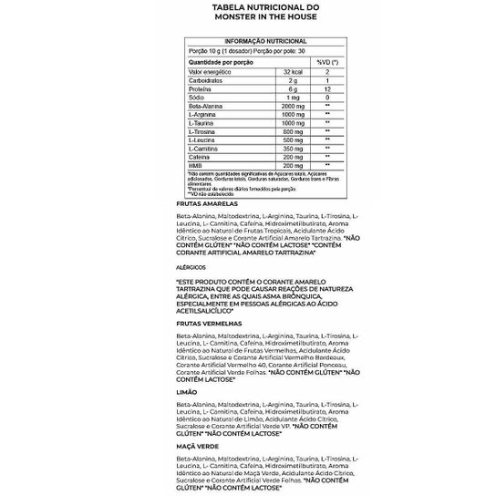 Pré Treino Monster in the House 300g - MITH OFICIAL