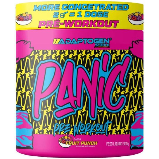 Pré Treino Panic Adaptogen Super Concentrado 300g Explosivo