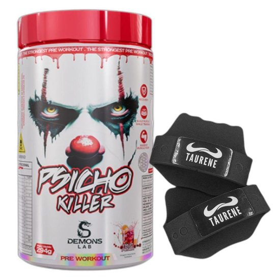 Pre Treino Psicho Killer Fruit Punch 300g + Luva Demons Lab