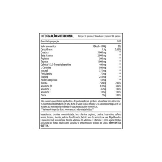 Pre Treino Psichotic Dragon Fruit Punch 300g - Demons Lab