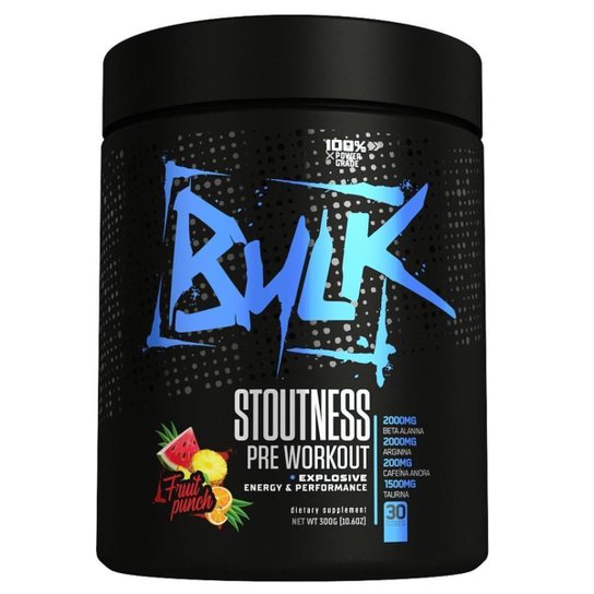 Pré Treino Stoutness Pre Workout 300g Bulk Nutrition