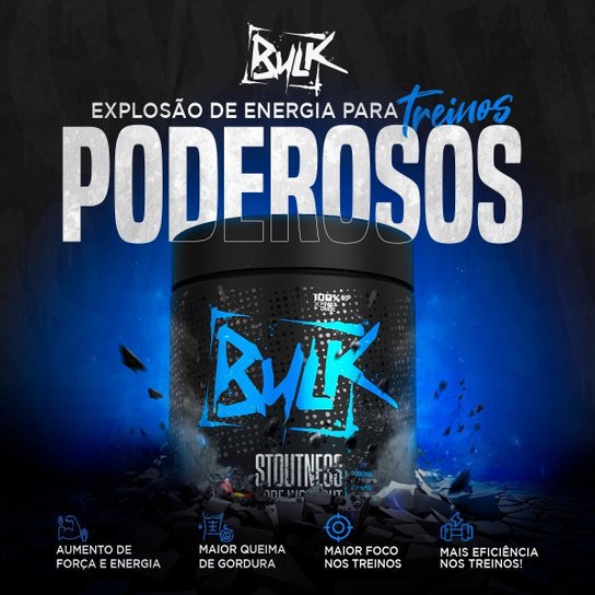 Pré Treino Stoutness Pre Workout 300g Bulk Nutrition