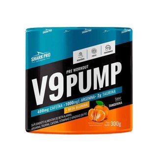 Pré Treino V9 Pump 300g Sabor Tangerina Shark Pro