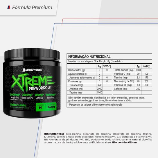 Pré Treino Xtreme 240g Limao