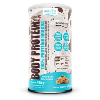 Proteina Isolada Body Protein Cookies Cream 450g - Equaliv