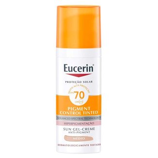 Protetor Solar com Cor Eucerin Sun Pigment Control Tinted FPS70 Médio