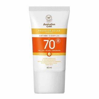 Protetor Solar Facial Australian Gold Antiox Complex Ultra Fluido FPS 70 40ml