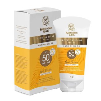 Protetor Solar Facial Australian Gold Antipoluição FPS50 50g