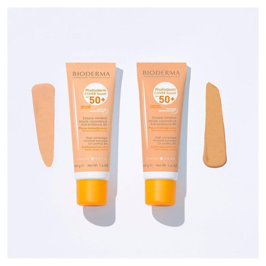 Protetor Solar Facial Bioderma Photoderm Cover Touch FPS 50+ Dourado
