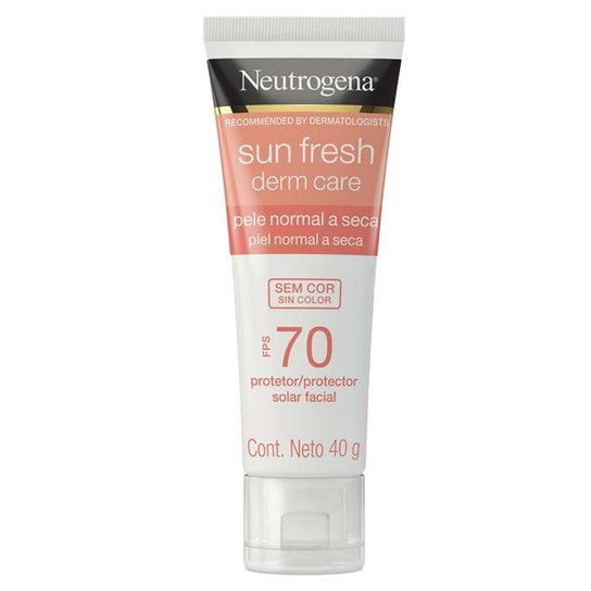 Protetor Solar Facial Neutrogena Sun Fresh Derm Care FPS70 – Pele Normal a Seca 40g