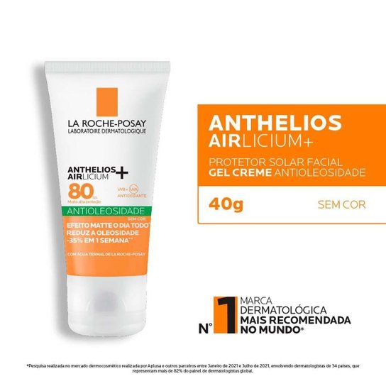 Protetor Solar La Roche Posey Anthelios Airlicium+ FPS80 40g
